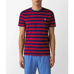 POLO Ralph Lauren Men's NWOT Red Striped Logo Classic Fit Short Sleeve T-Shirt